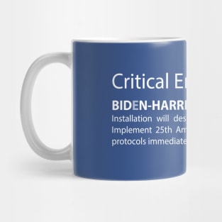 Biden Harris Critical Error Alert Mug